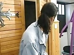 Hot German lady gets fucked by a thick cock in the sauna