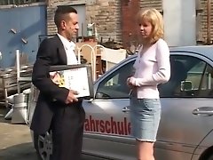 Scandalous German Teacher Gets Fucked In The Parking Lot Of A School In Germany