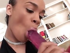 Older Black Stud Gets His Hard Cock Deep Throated By A Hot Chick