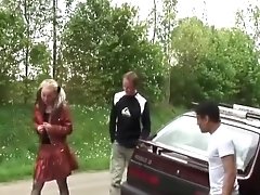 Wild Blonde Teen From France Gets Picked Up And Fucked